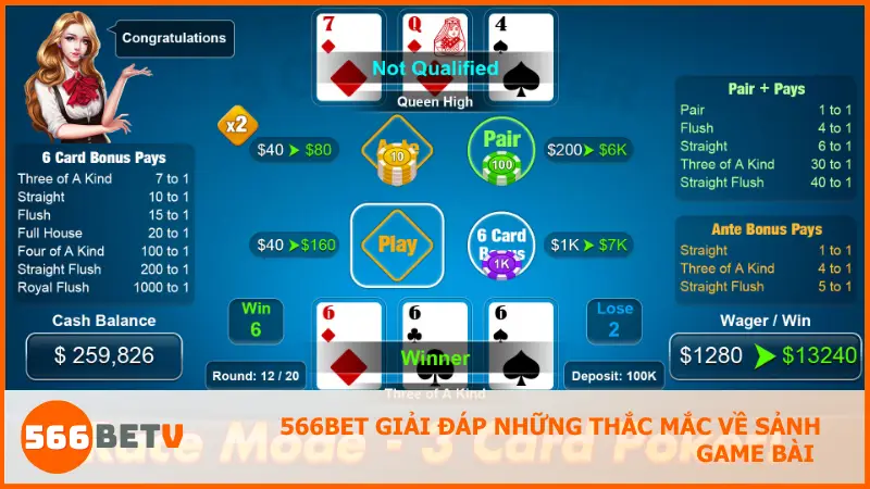 566bet giải đáp những thắc mắc về sảnh game bài 